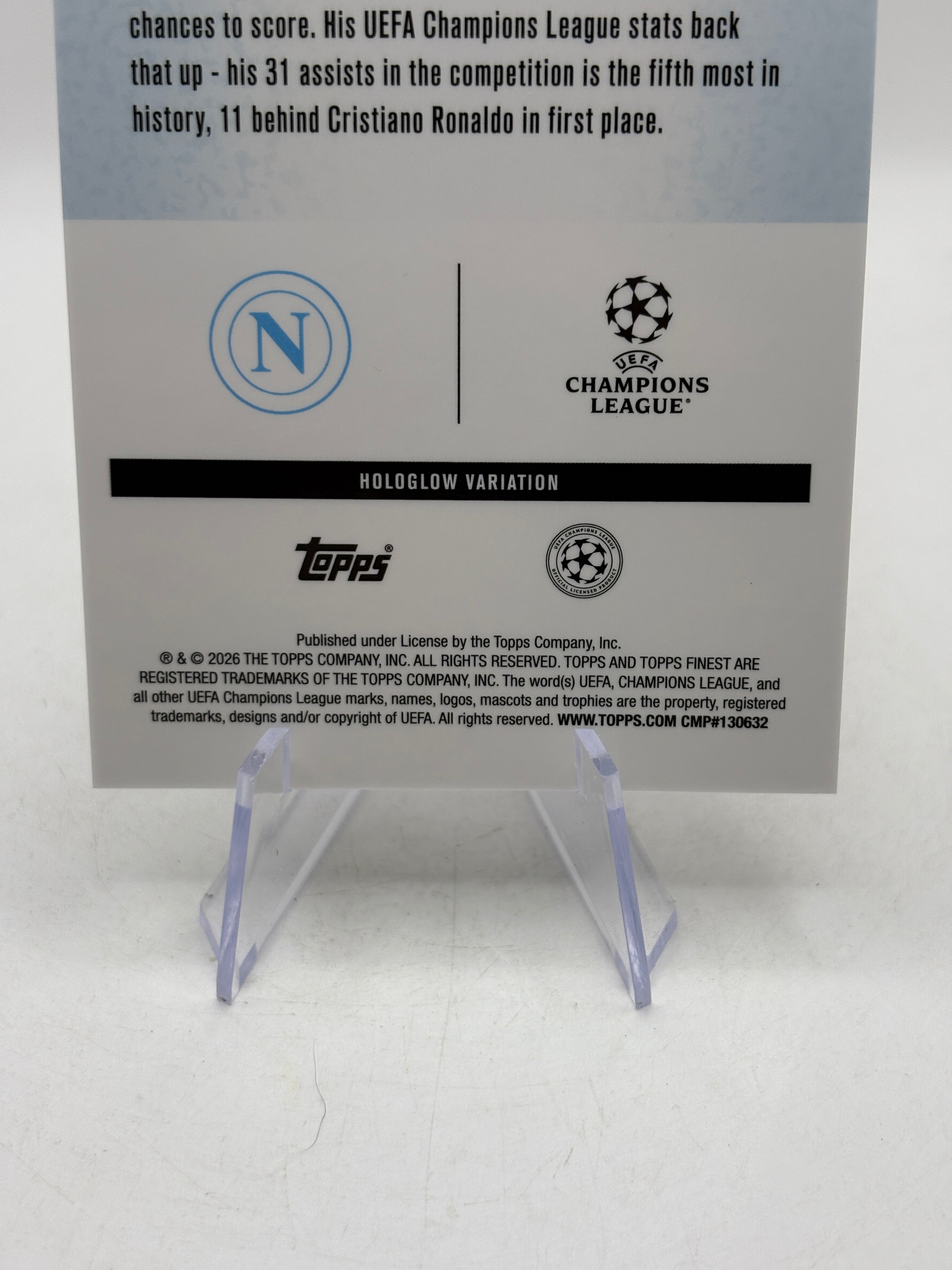 2025-26 Topps Finest UEFA - Kevin De Bruyne Hologlow SP 20/50, photo 4